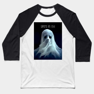 Halloween Ghost 5: Haunting Spirit Face Baseball T-Shirt